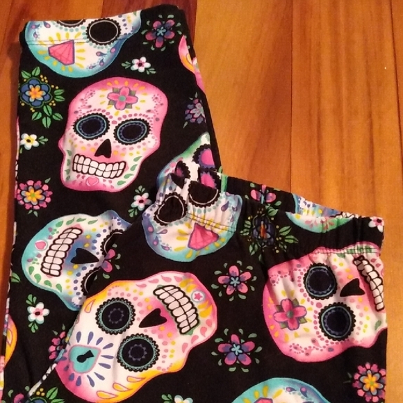 No Boundaries Large (11-13) Girls Skulls Lightweight Fleece Pajama Pants - Picture 5 of 6